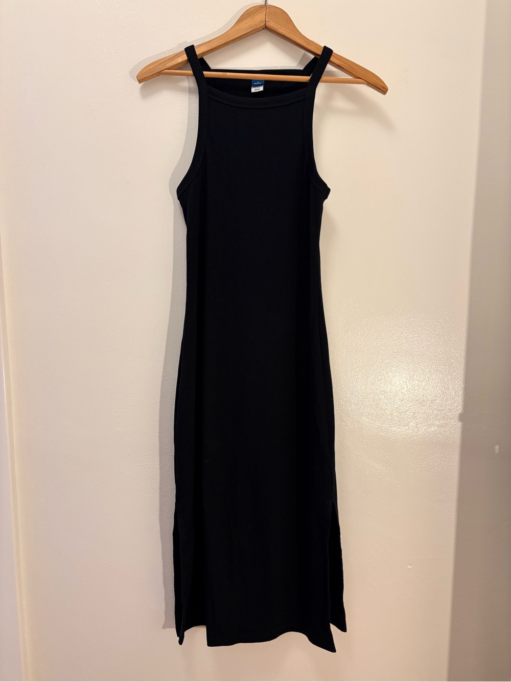 Old Navy Ribbed Small PetiteWomen’s Black Tank Midi Dress